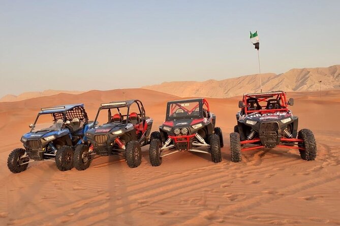 1-Hour Dune Buggy Self Drive with Camel Ride and Sand Boarding in Red Dunes - Sunrise, sunset, and the heat question