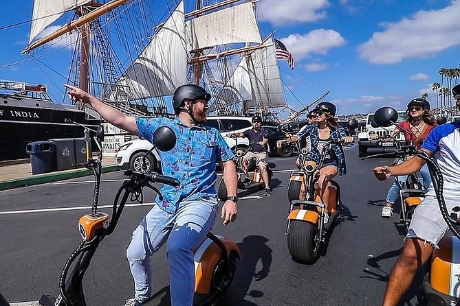 1 Hour GPS Guided Scooter Tour: Harbor/Gaslamp Quarter - The Unconditional Surrender statue, convention center, and Petco Park