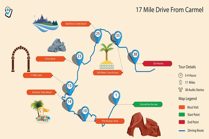 17-Mile Drive Self-Guided Audio Tour from Monterey & Carmel - Cost, timing, and what the price really buys