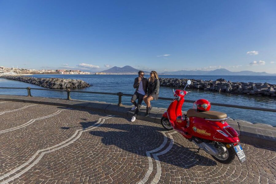 Amazing audioguided Vespa Tour of Naples - with driver - Climbing Posillipo for the best views
