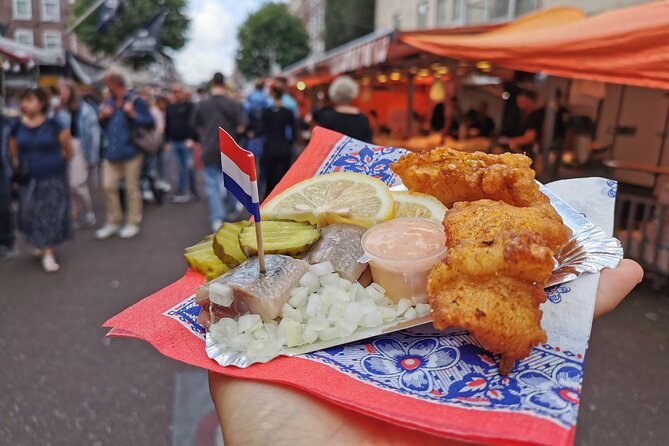 Amsterdam Self-Guided Food Tour in De Pijp Neighbourhood - Takoyaki and war fries at Albert Cuyp Market