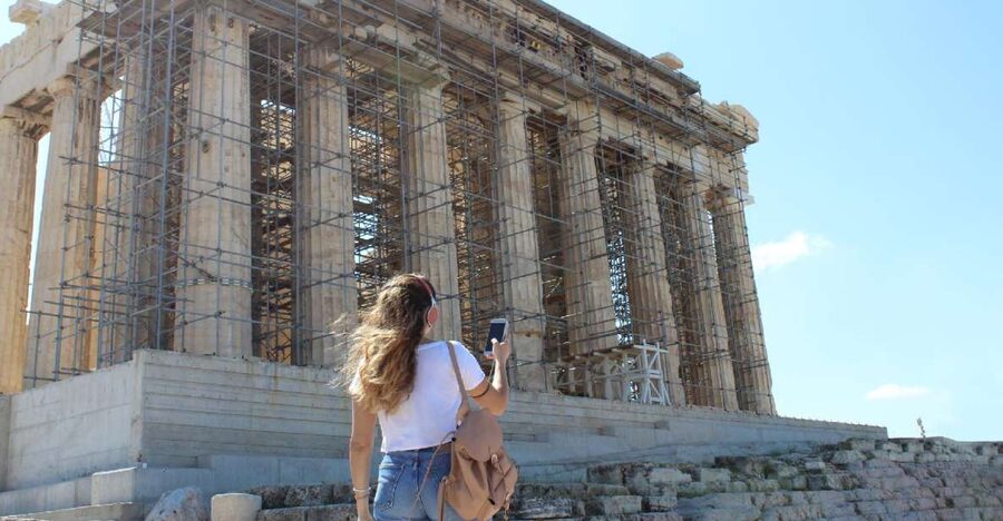 Athens: Acropolis & Acropolis Museum Ticket with Audio Guide - The Parthenon and the view across Athens