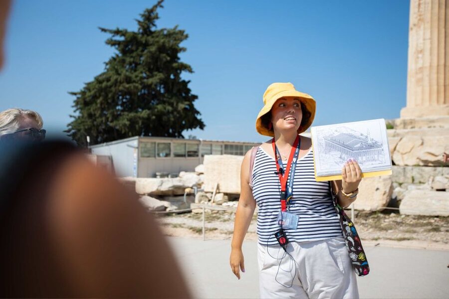 Athens: Acropolis Guided Walking Tour & Plaka Audio Tour - Odeon of Herodes Atticus and the lower slopes
