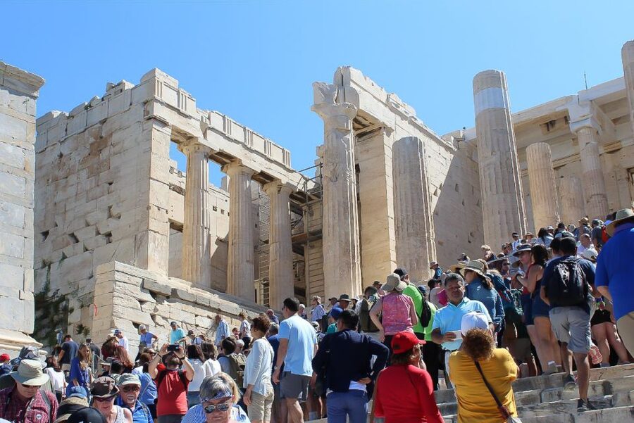 Athens: Acropolis Ticket with Multilingual Audio Guide - Walking up through the Propylaea