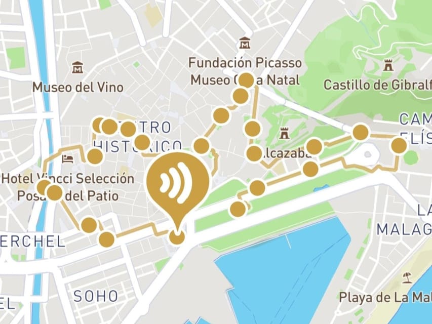 Audioguide City Walk Malaga for cruises (German & English) - Following the old town route