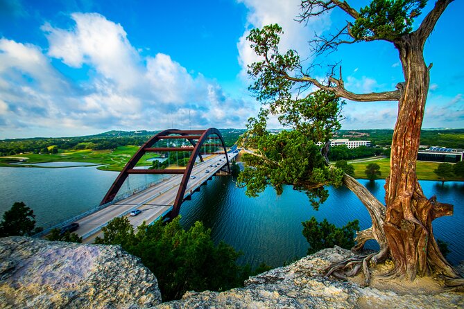 Austin Self-Guided Driving & Walking Audio Tour Guide - The 360 Bridge and Colorado River views