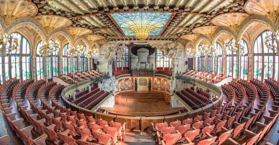 Barcelona: Palau de la Música Self-Guided Tour - The Lluís Millet Hall balcony