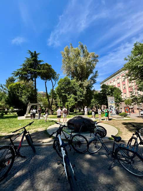 Bike or E-Bike rental Tirana a Self Guided Bike Tour - Picking up your bike near the Old Bazaar
