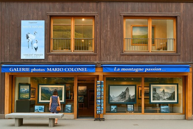 Chamonix Self Guided Walking Tour with an App - A mural, a courtyard, and Rue du Docteur Paccard
