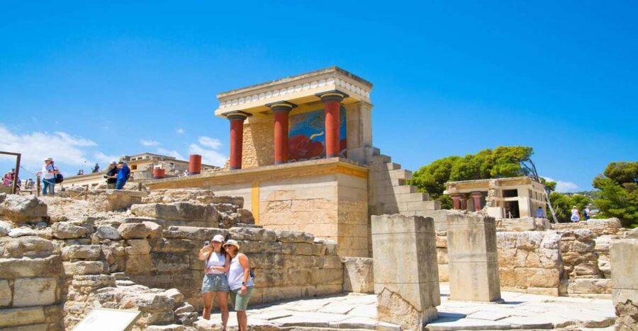 Crete: Knossos E-Ticket with Audio Guide & Optional Museum - The Throne Room and the main palace sights