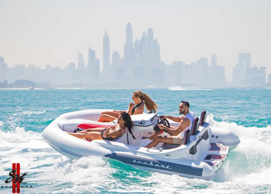 Dubai: Private Self-Drive SeaKart Jet Ski Boat Tour - The safety briefing and first run