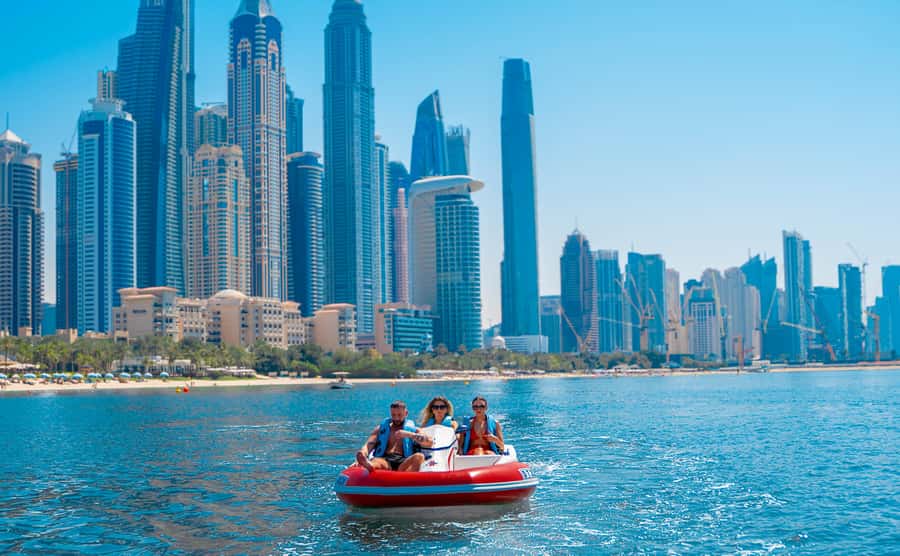 Dubai: Private Self-Drive SeaKart Jet Ski Boat Tour - The World Islands and open-water riding