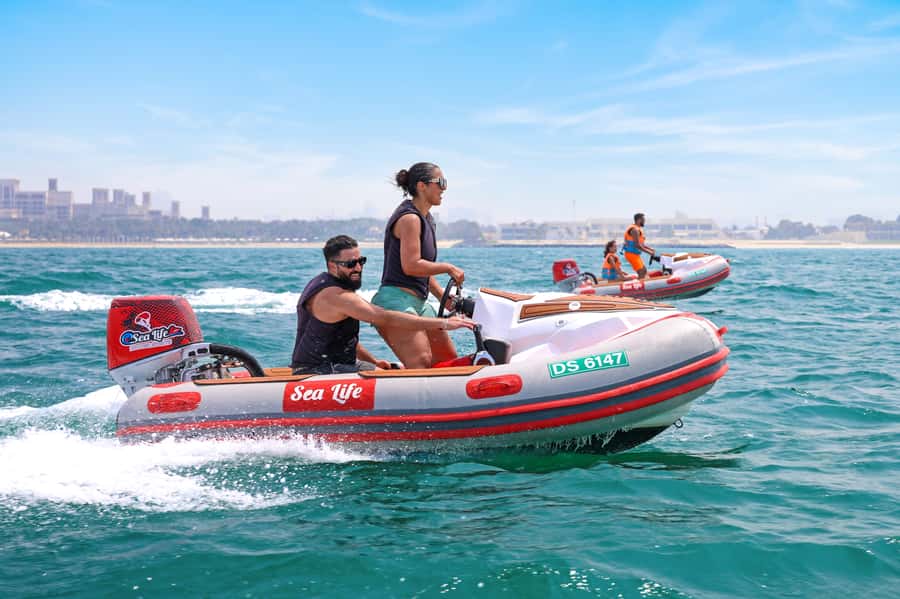 Dubai: Self-Drive Boat Experience for 1 or 2 People - Taking the wheel near Dubai Marina