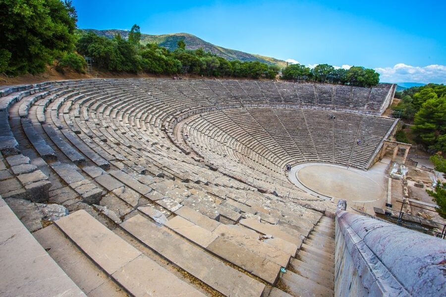 Epidaurus: Temple of Asclepius & Theatre with optional audio - Entering the famous theatre