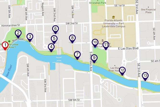 Fort Lauderdale Riverwalk Self-guided Audio Walking Tour - Broward Center and the city’s arts district
