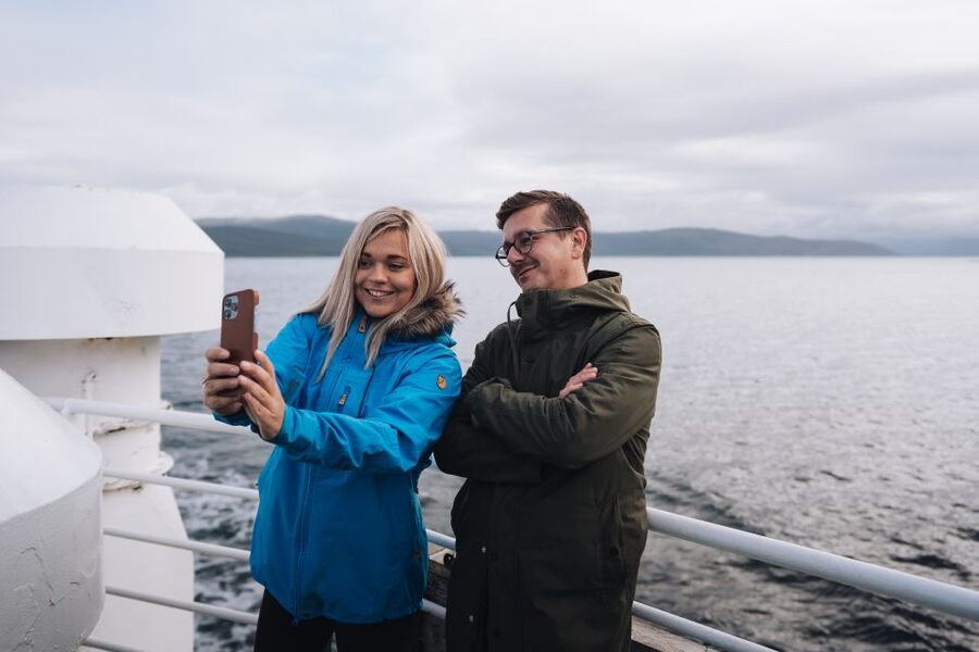 From Tromsø: Self-Guided Fjord Tour to Senja and Local Lunch - The ferry crossing between the islands