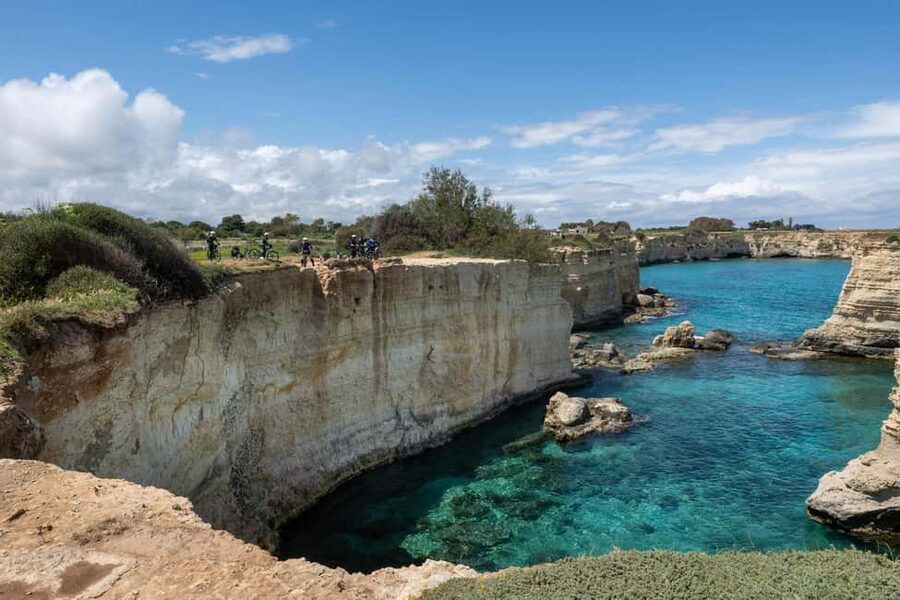 Grotta della Poesia, Torre dell'Orso, and Sant'Andrea: Self-guided Bike Tour - Torre dell’Orso, white sand and a useful pause