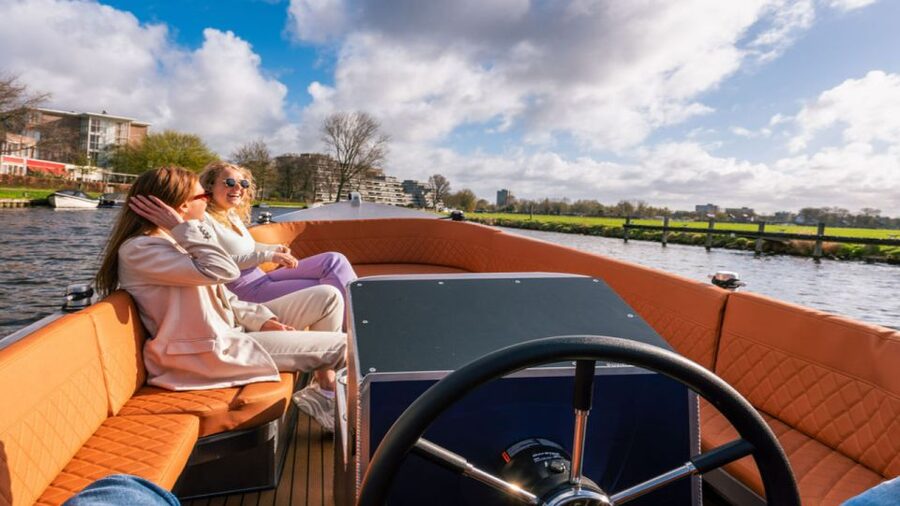 Haarlem: Self-Drive Private Electric Boat Rental - Steering through Haarlem’s historic canals
