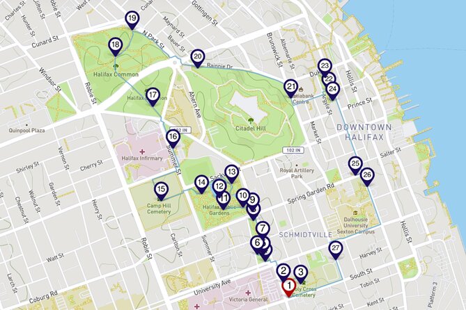 Halifax Churches, Gardens & Graveyards: a Smartphone Audio Walking Tour - Victoria Park, fountains, and the city’s public memory
