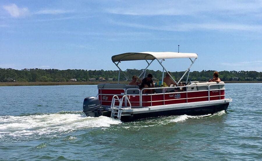 Hilton Head Island: Self-Drive Pontoon Boat Rental - The pontoon setup for groups of up to 10