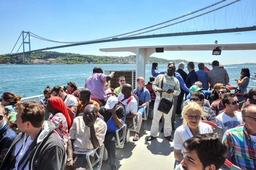 Istanbul: Bosphorus Cruise w/Audio Guide and Sunset Option - Seating, audio, and extras on board