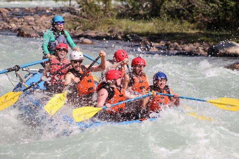 Jasper: Sunwapta River Whitewater Rafting - Self-Drive - Paddling beneath the Endless Chain range
