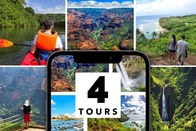 Kauai Adventure Bundle: 4 Epic Audio Driving Tours - North Shore Kauai: beaches, Hanalei, and the road to Haena