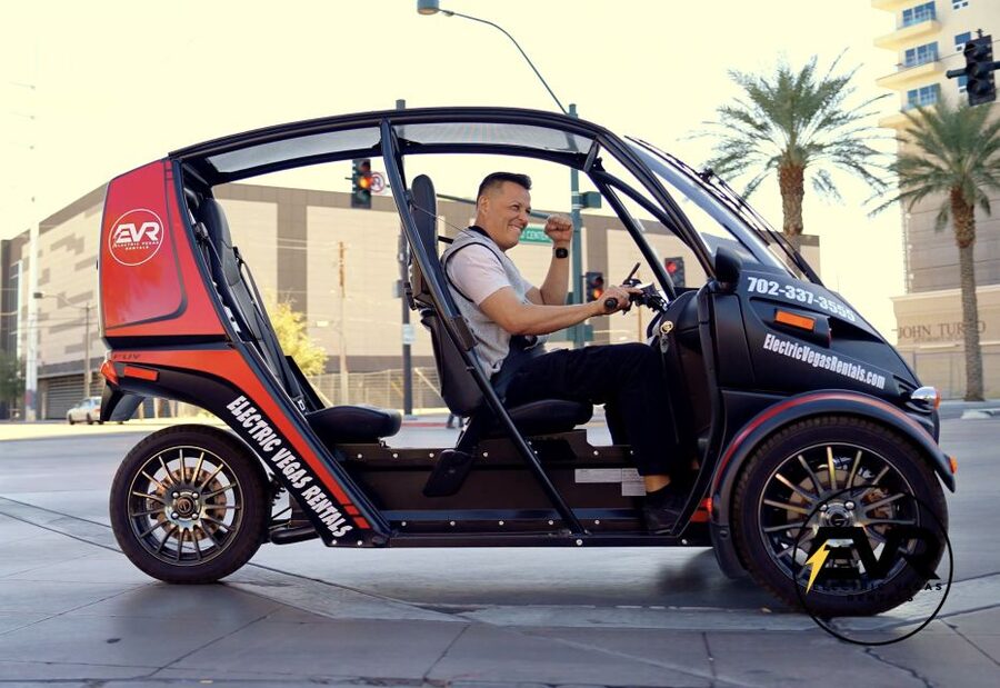 Las Vegas: Self-Drive Strip Tour in an Electric EVR car - The new Welcome to Fabulous Las Vegas Sign