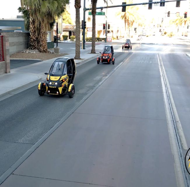 Las Vegas: Self-Drive Strip Tour in an Electric EVR car - Bellagio Fountains and the famous hotel corridor