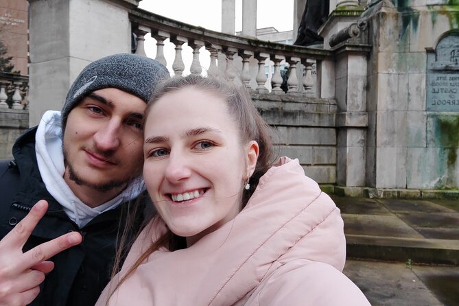 Liverpool Ghost Hunt: Paranormal Detective Self-Guided Game - The Queen Victoria Monument adds a grand civic pause