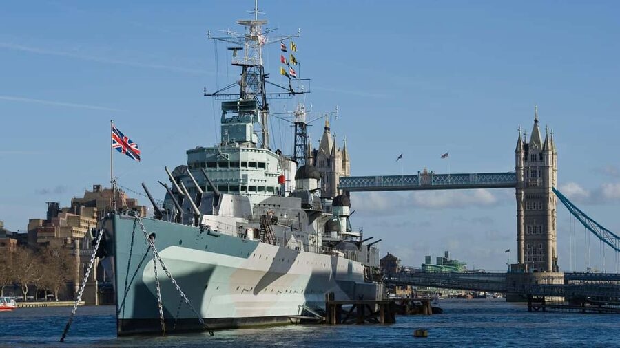 London: HMS Belfast Ticket & Southbank Highlights Audio Tour - A Warship Moored Beside the Thames