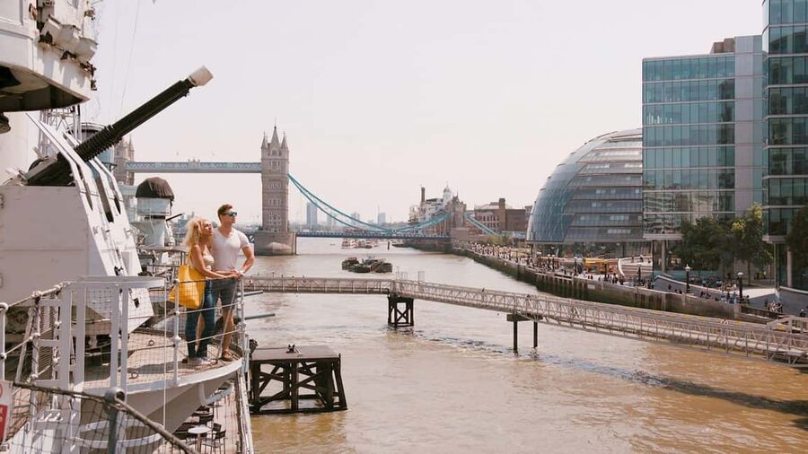 London: HMS Belfast Ticket & Southbank Highlights Audio Tour - Allow Time for Ladders and Tight Spaces