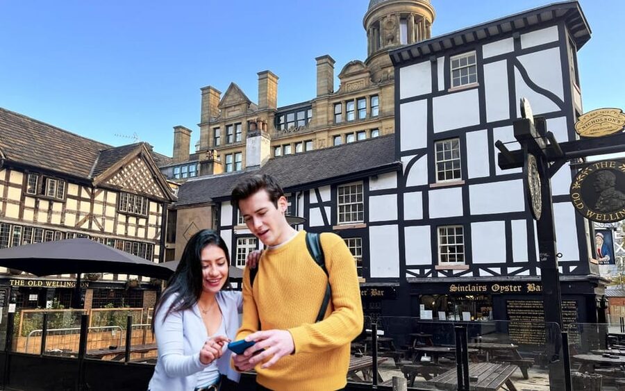 Manchester: City Walking Tour & Exploration Game - Medieval Quarter clues and old Manchester stories