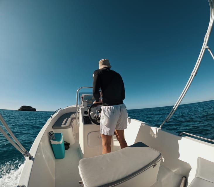 Milos: Self-Drive Boat Rental with Optional Skipper - Setting out from Provatas Beach