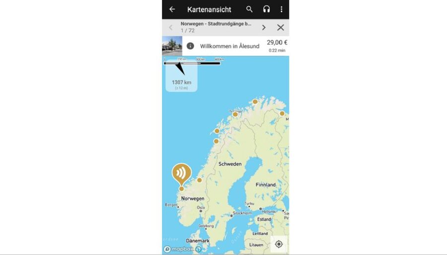 Norwegian Coastal Cities: Smartphone Audio Guide App - Key points at a glance
