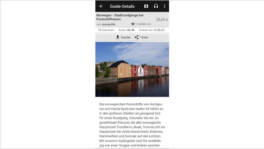 Norwegian Coastal Cities: Smartphone Audio Guide App - Planning around a Hurtigruten or Havila port call