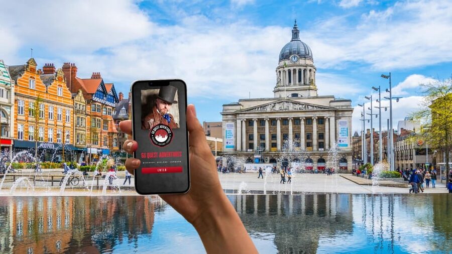 Nottingham: City Walking Tour & Exploration Game - Starting beneath the Left Lion