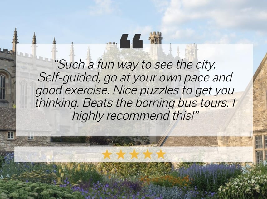 Oxford: City Tour & Exploration Game - Timing, weather, and comfort