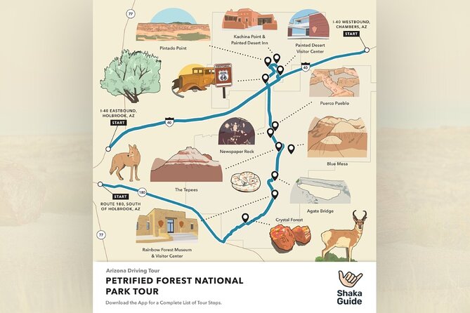 Petrified Forest National Park Self Guided Audio Driving Tour - Painted Desert Visitor Center and Kachina Point