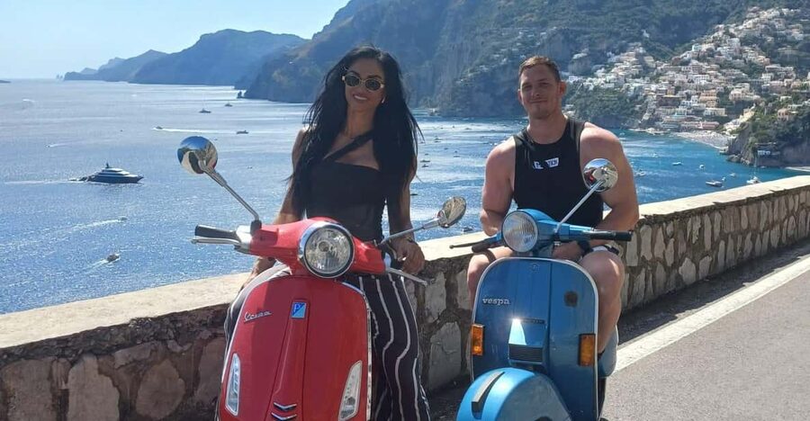 Private Amalfi Coast Tour by Vespa - Self driven option - Positano: boutiques, beach, and steep village lanes