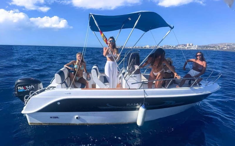 Puerto Colon: License-Free Self-Drive Boat in Tenerife - Cruising the Tenerife coast