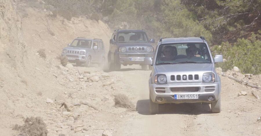 Rhodes: 4x4 Self-Drive Jeep Tour with Pickup in the North - Viewpoints and the first rough tracks