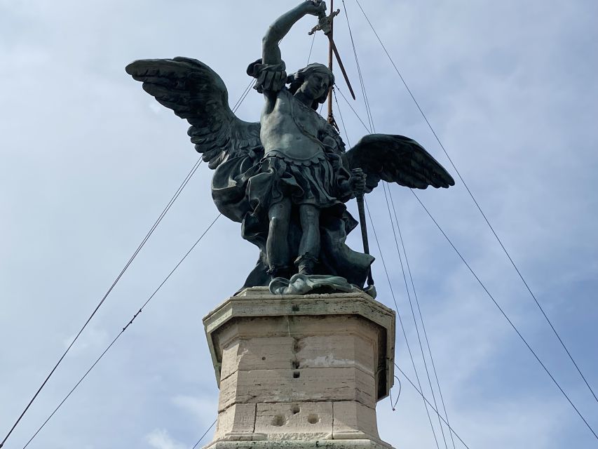 Rome: Castel Sant'Angelo Entry Ticket & Digital Audioguide - The rooftop terrace and Angel statue