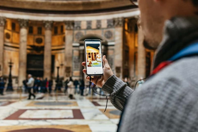 Rome: Pantheon Fast-Track Ticket and Official Audioguide - The portico, Egyptian granite, and first view inside