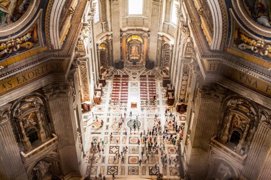 Rome: St. Peter's Basilica & Dome Entry Ticket & Audio Tour - Rome from 136 metres above the city