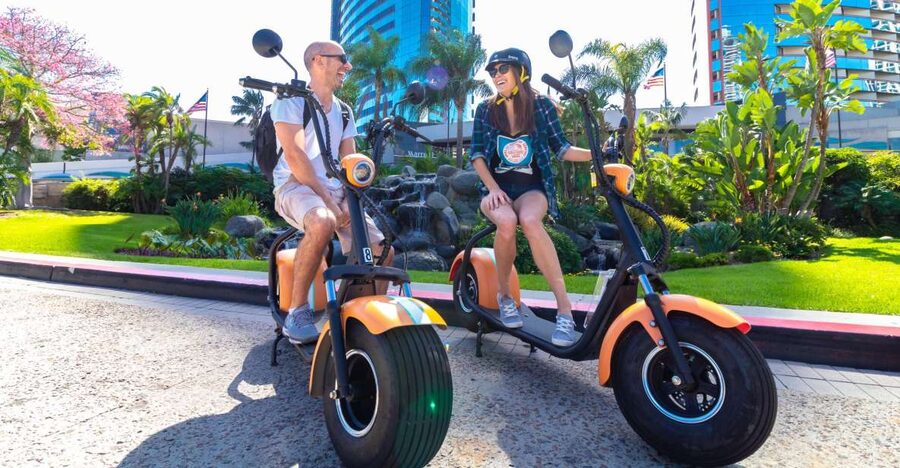 San Diego: Self-Guided Scooter Tour of Downtown & Balboa - Starting at Mason Street and Getting Ready to Ride