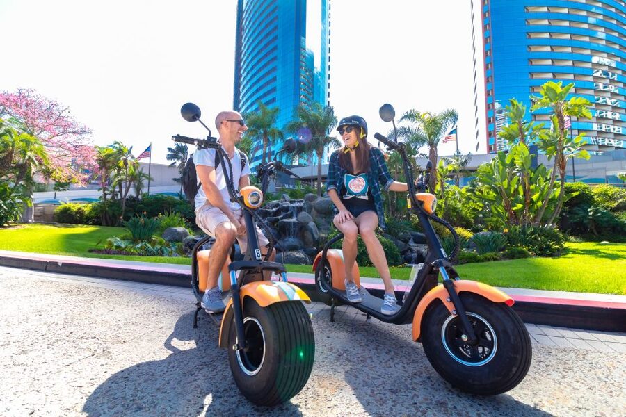 San Diego: Self-Guided Scooter Tour of Downtown & Balboa - The USS Midway and San Diego Bay