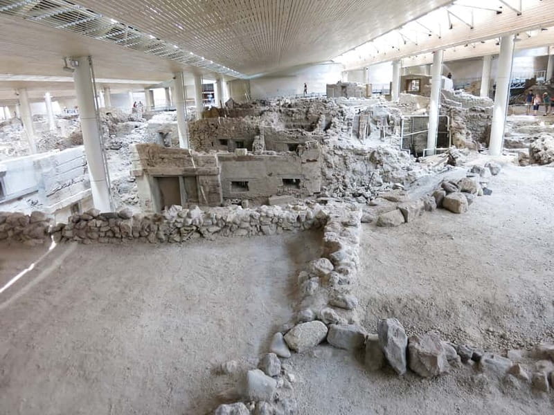 Santorini: Akrotiri Ticket with Optional Self-Guided Audios - What you see from the suspended walkways