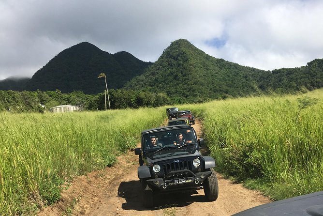 Self Drive 4x4 Off Road Jeep Wrangler & Beach Chill - Driving a Wrangler through St Kitts