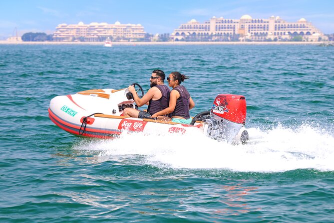 Self Drive boat tour Dubai : JBR, Atlantis and Burj Al Arab - Key points at a glance